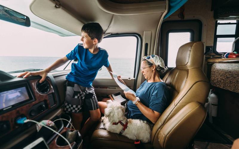 Vacation Dog Tied To Bumper